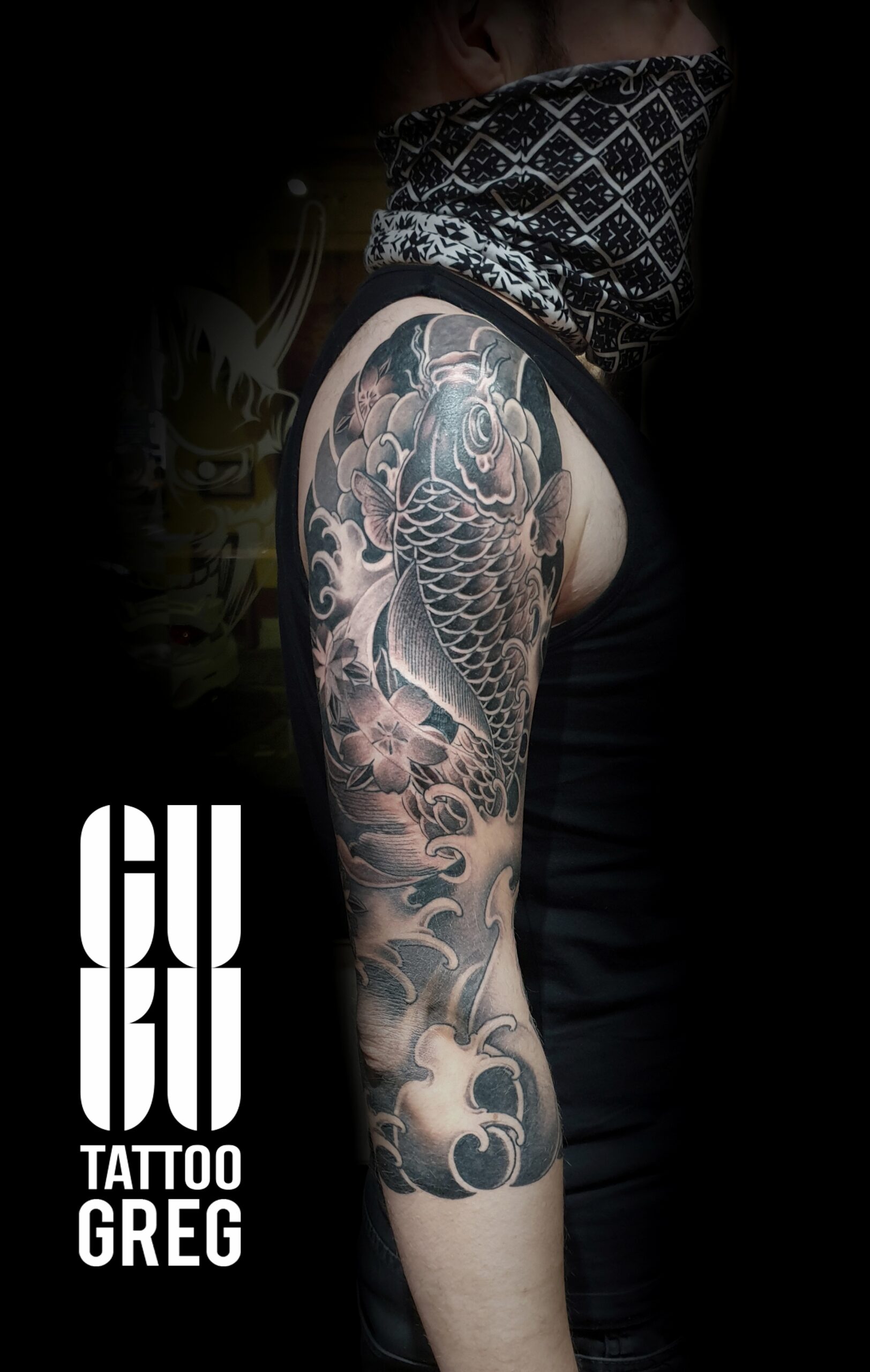 Rękaw japoński tatuaż Wrocław Guru Tattoo
